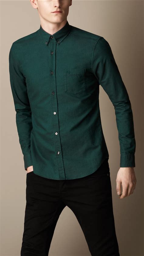 men's long sleeve burberry shirt|men's burberry button down shirt.